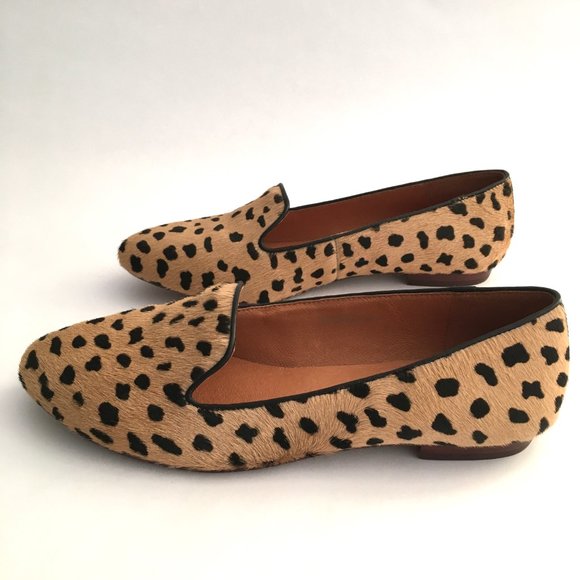 NEW! Madewell Teddy Cheetah Calf Hair Loafers - 9 - Picture 6 of 8